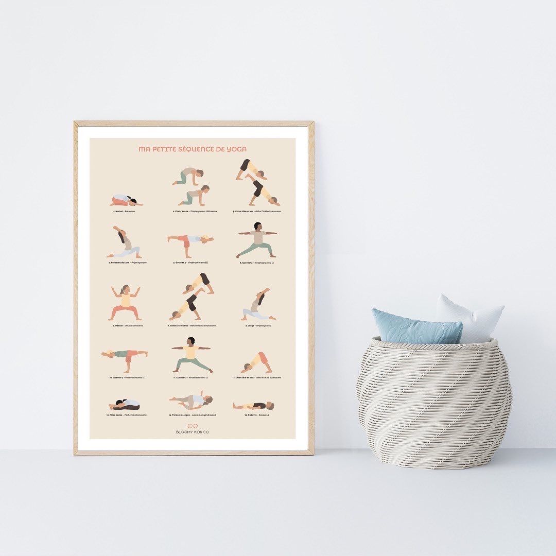 My little Yoga poster to hang in her room