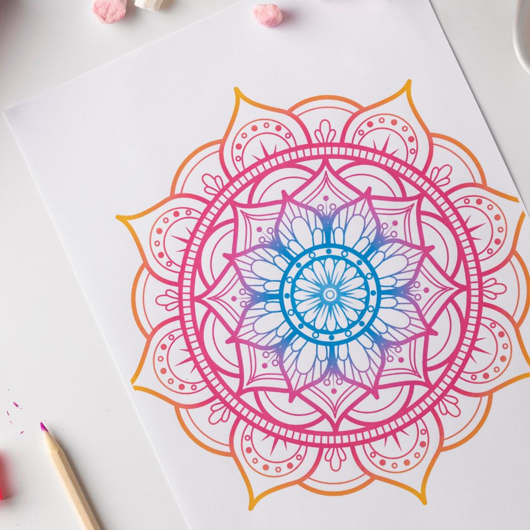 Colorful mandalas for relaxation